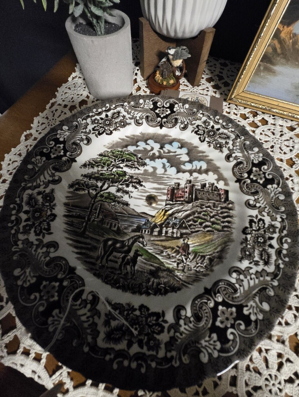 Old Country Castles English Ironstone Pedestal Plate – Hostess Tableware